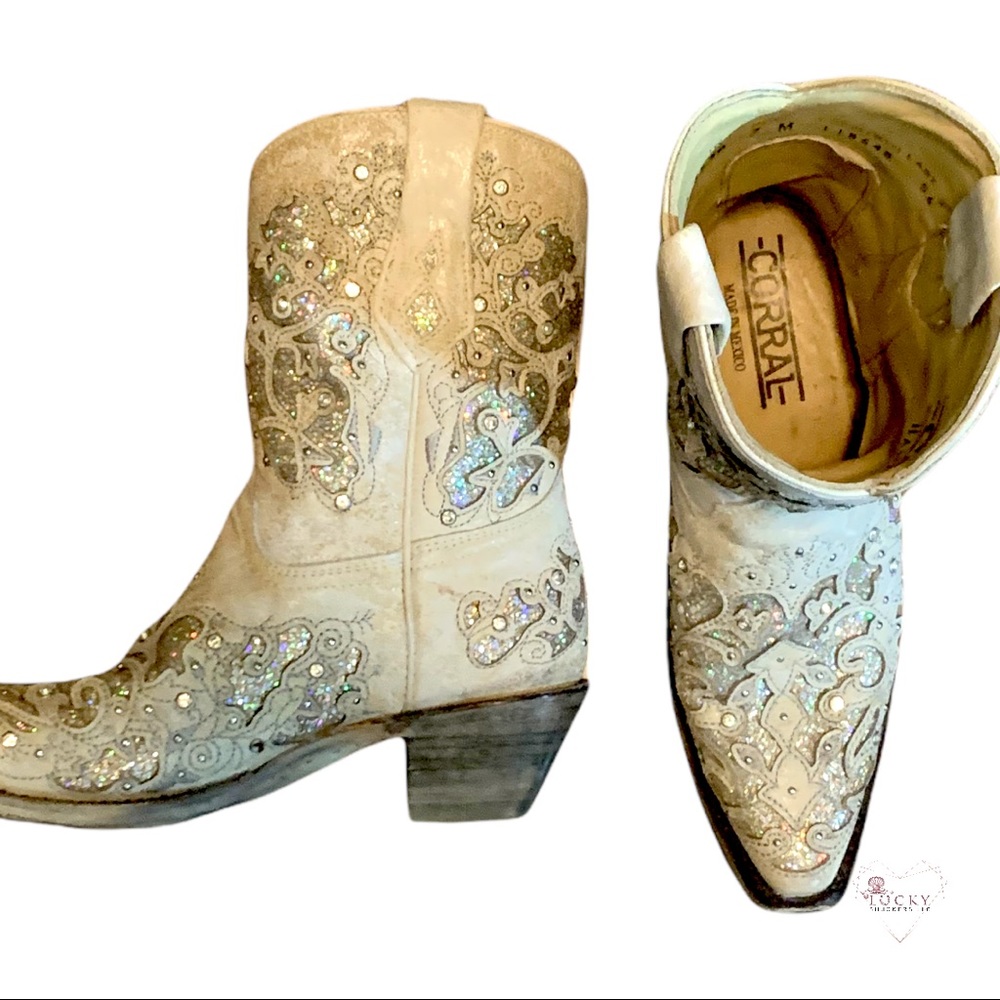 White Bling Corral Boots